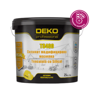 DEKO professional T8400 Силикат модифицирана мазилка, влачена структура B2